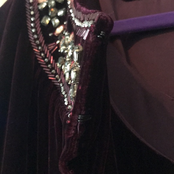 Neiman Marcus Exclusive velvet beaded dress w coat - updated photo measurements - Picture 7 of 16